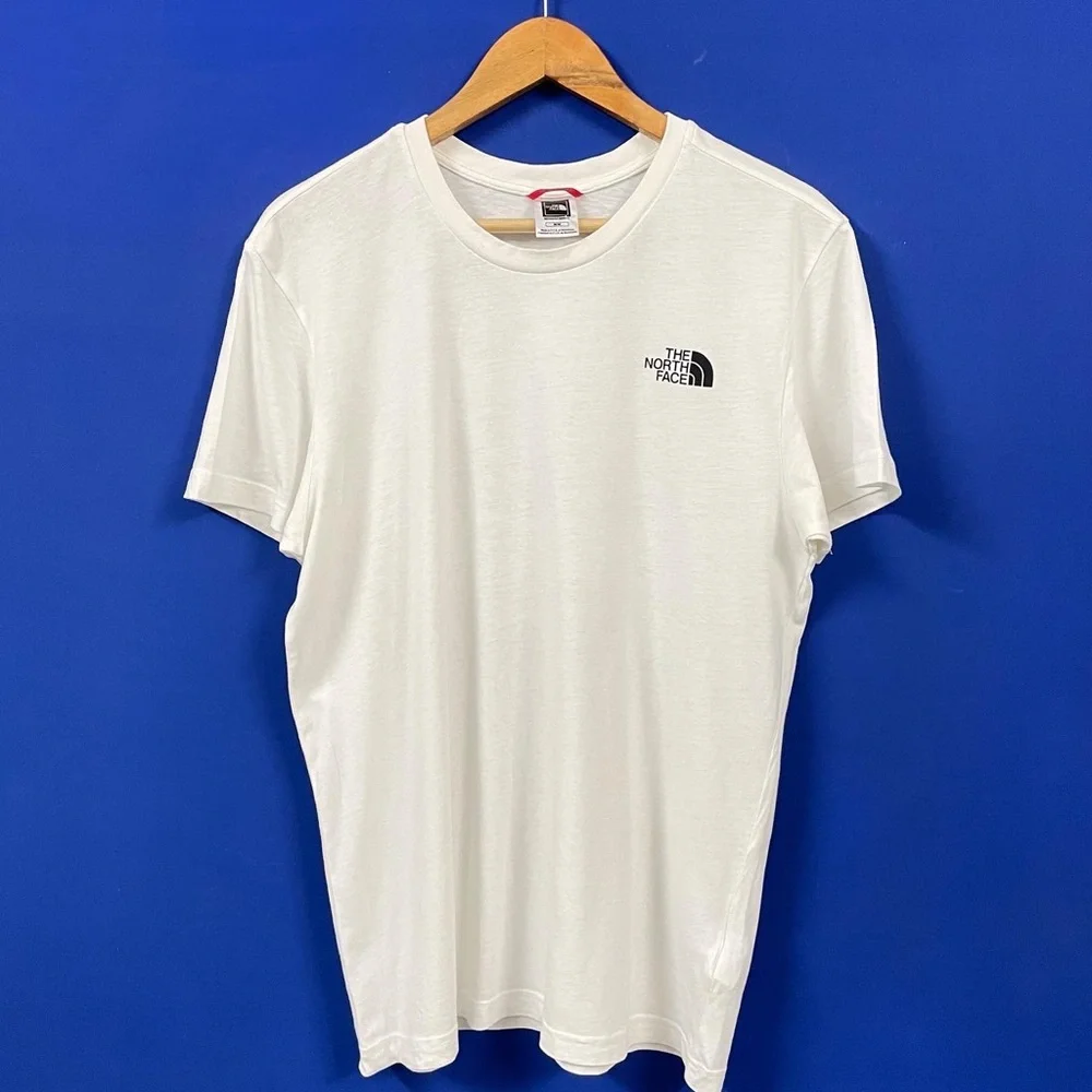 THE NORTH FACE AUTHENTIC WHITE CREW NECK T-SHIRT FOR MEN’S AND WOMEN’S - Picture 1 of 7